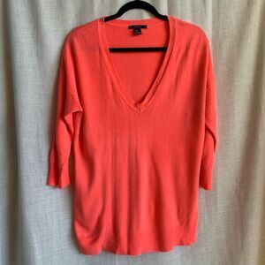 Y2K Coral Knit Tunic Top Forever 21 L Longline Sweater Festival Boho Soft Cozy